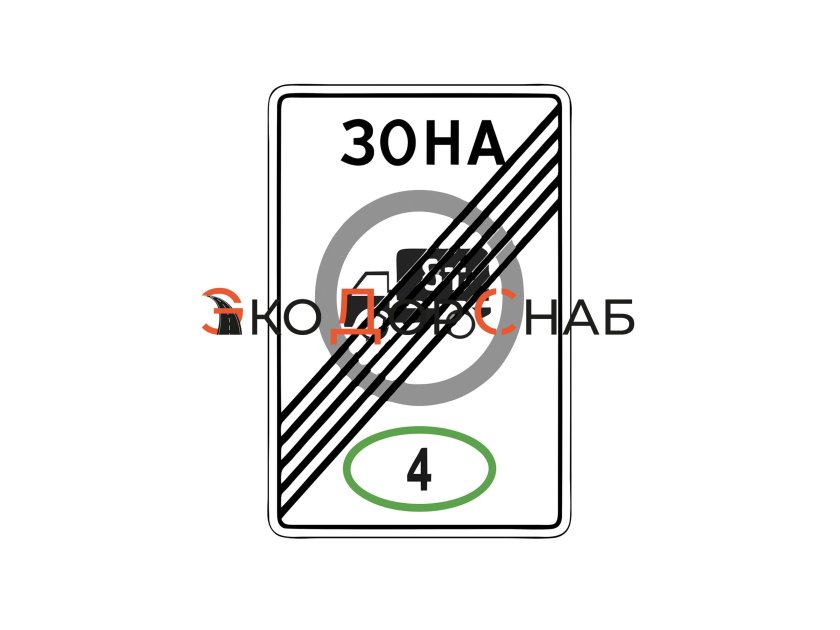 Дорожный знак конец зоны действия знака