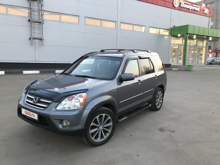 Honda CR-V, 2004 серый бу на авто ру зима