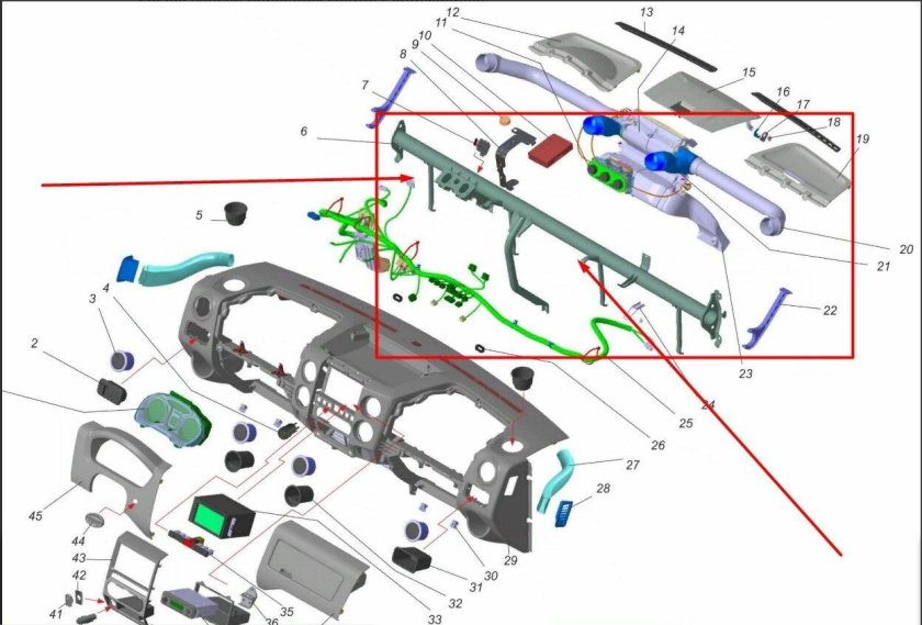 Панель приборов торпеда Газель Некст