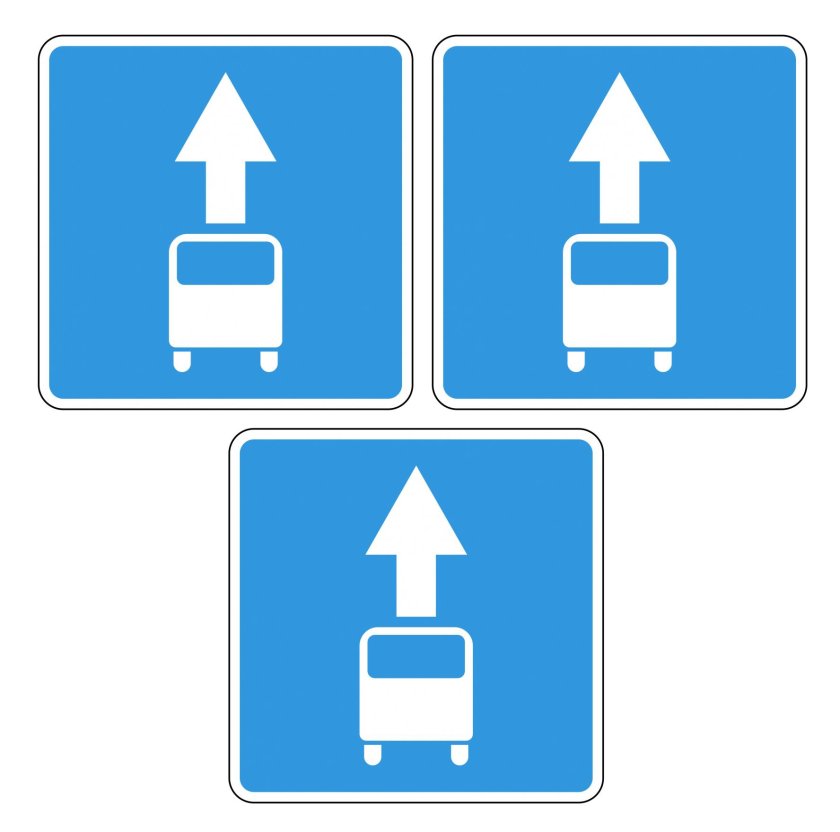Знак полоса для маршрутных транспортных средств
