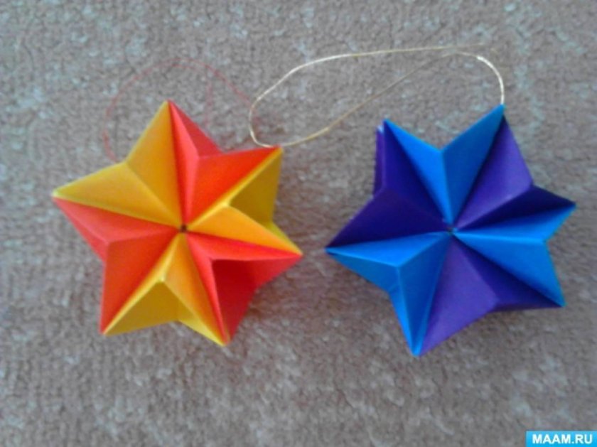 Оригами Звездочка из бумаги