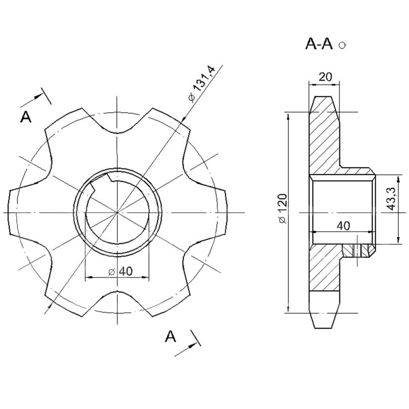 Звездочка вариатора т67.00.104
