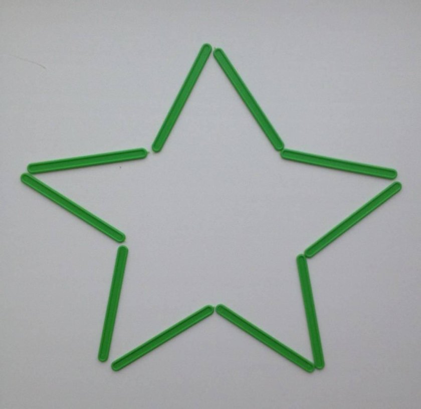 Звезда из счетных палочек