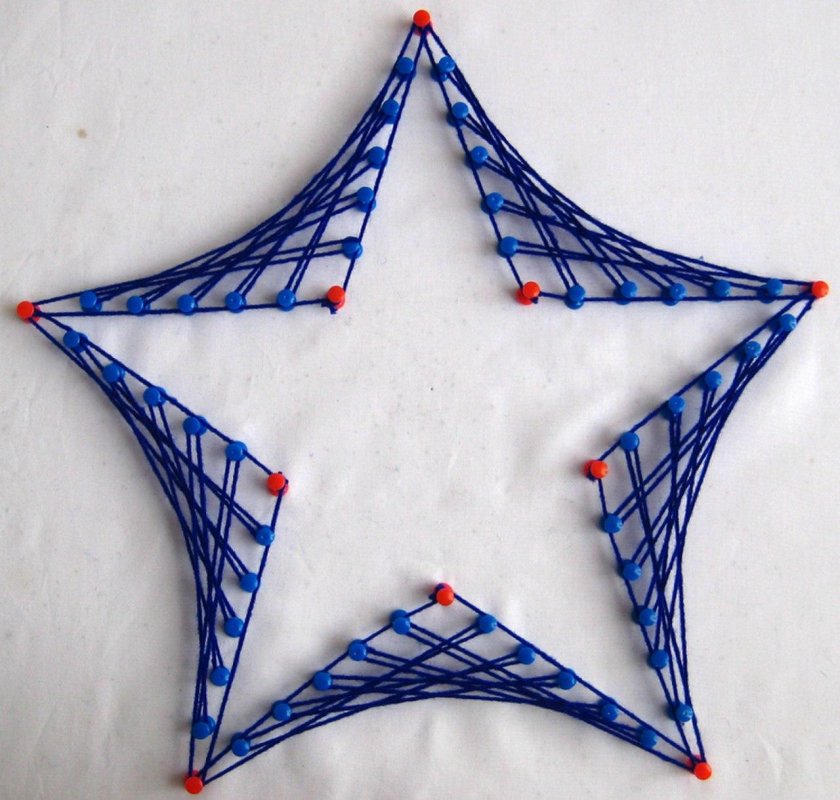 Техника изонить звезда