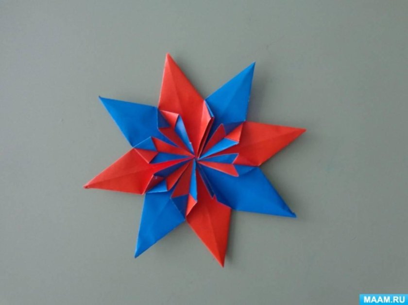 Макушка на елку оригами