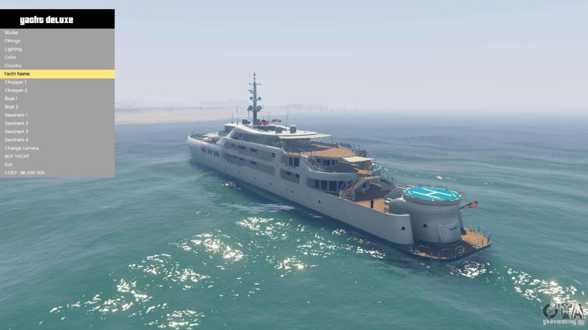 Мод на яхту в ГТА 5
