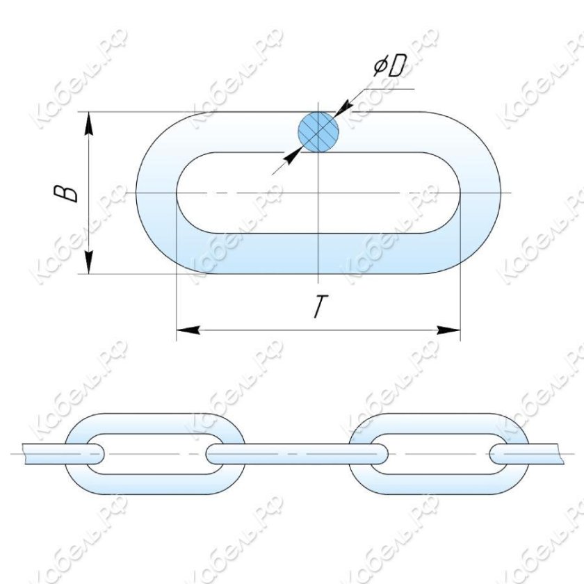 Цепь длиннозвенная din 763