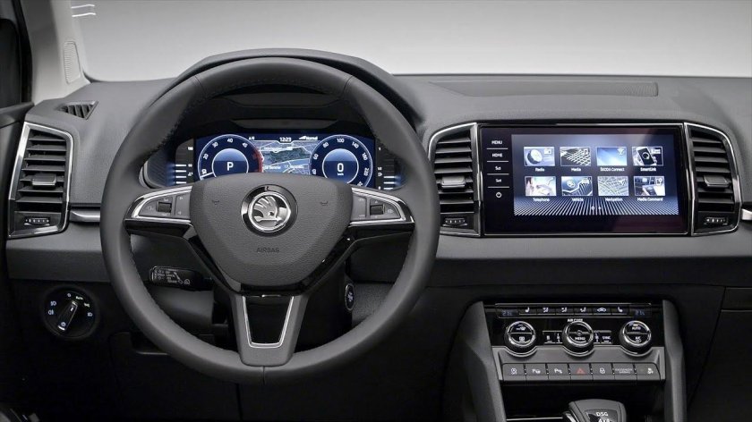 Цифровая панель шкода карок