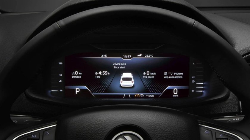 Цифровая панель шкода карок