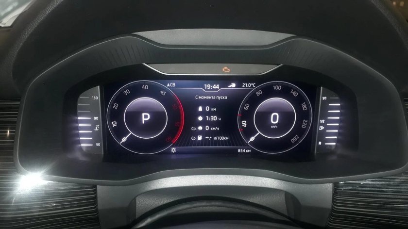 Цифровая приборная панель Шкода Кодиак