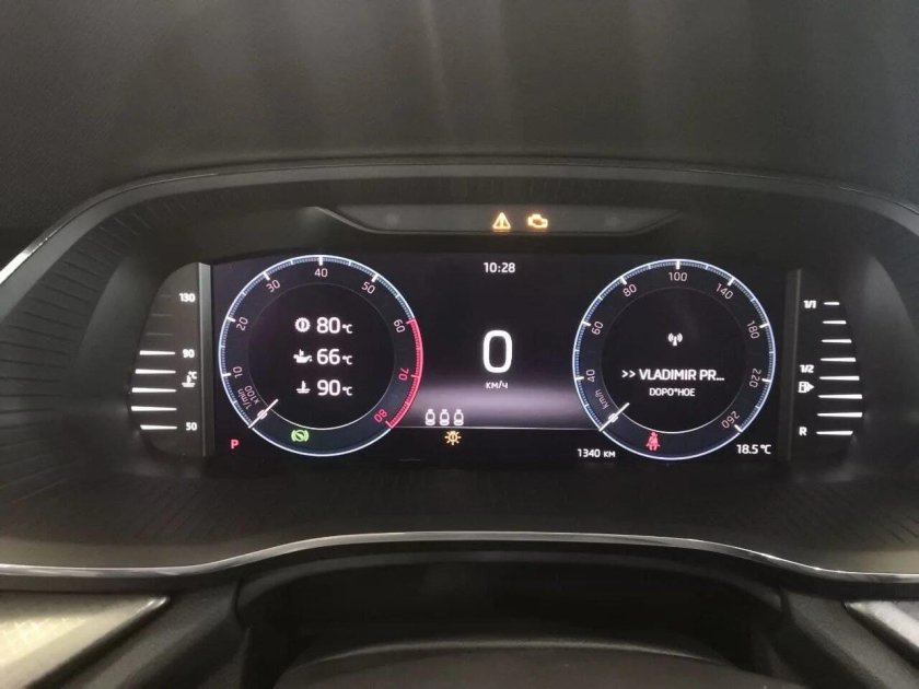Цифровая приборная панель Skoda