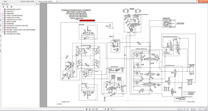 Схема Бобкэт s175