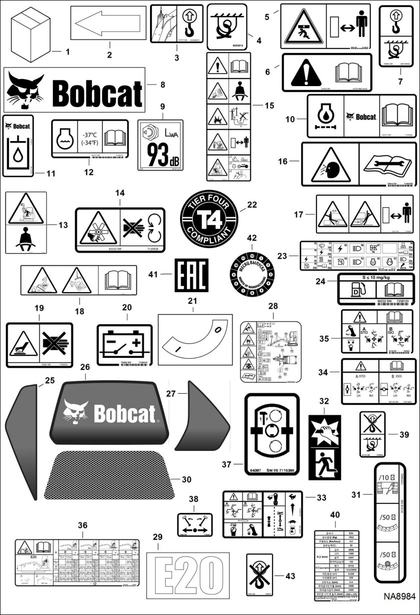 Наклейки Bobcat s175