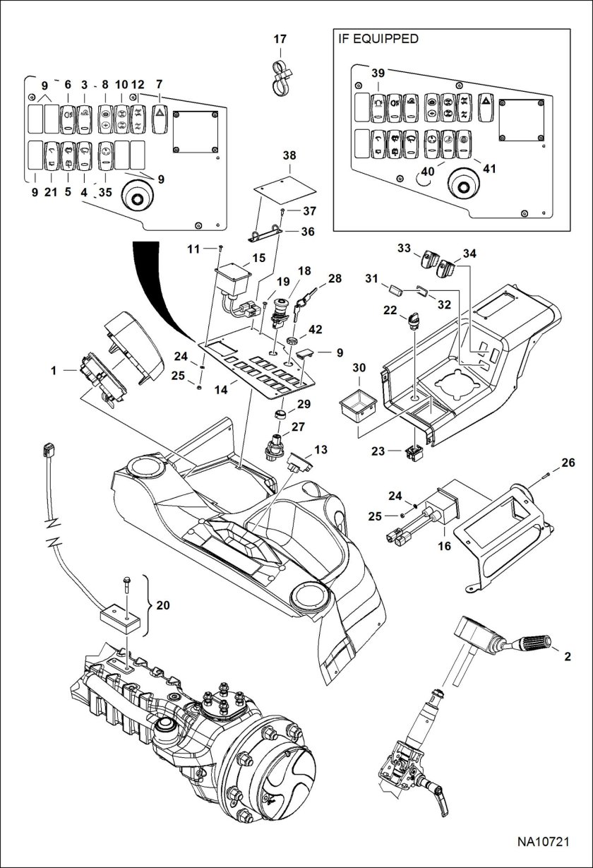Bobcat 553 левая панель приборов