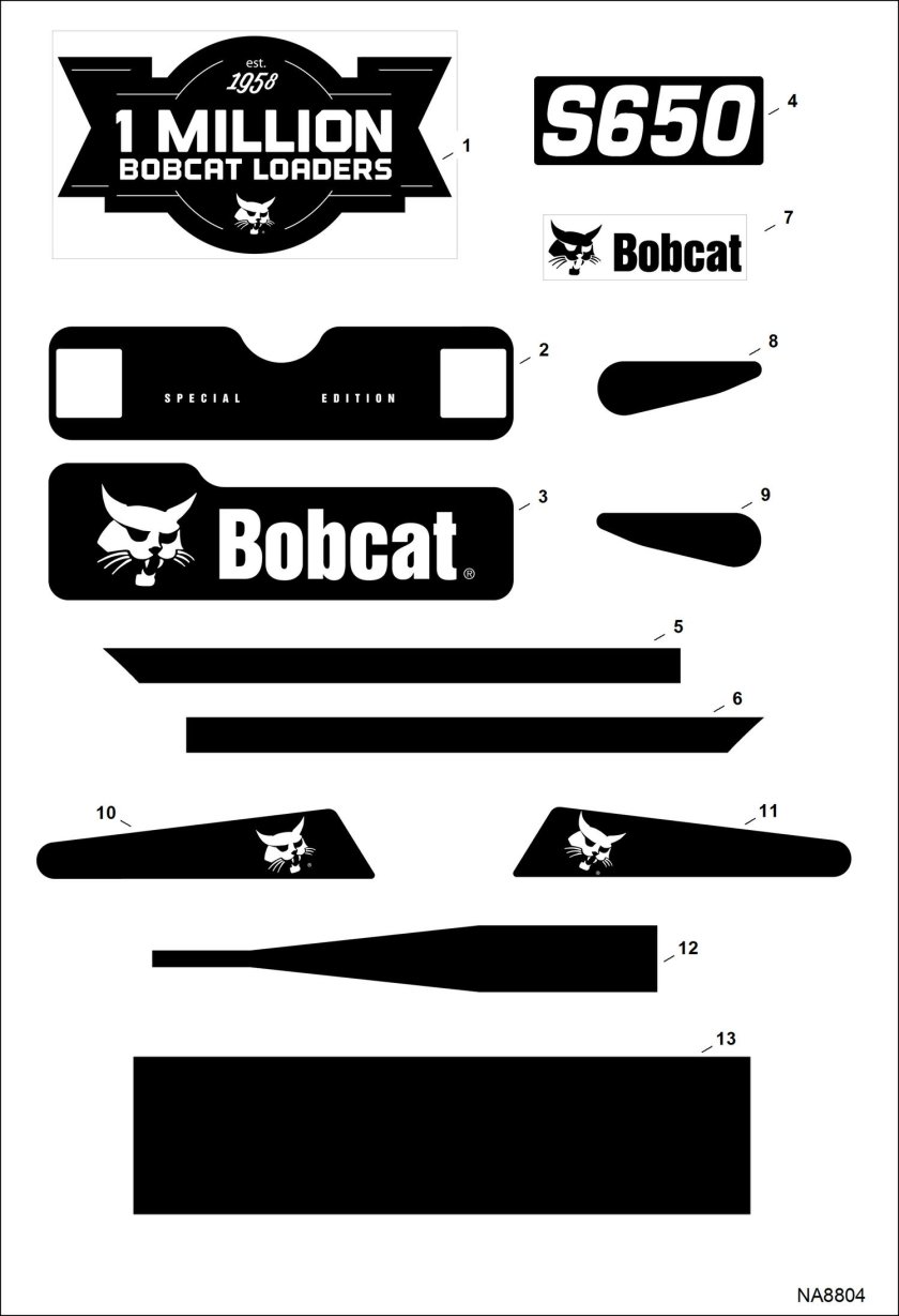 Наклейки на погрузчик Bobcat