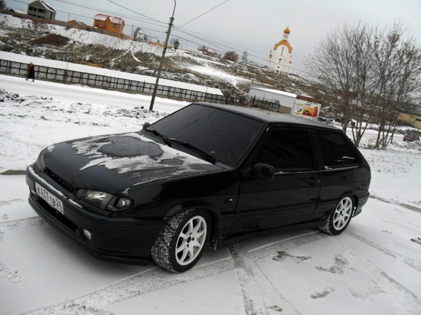 Лада 2113 черная тонированная