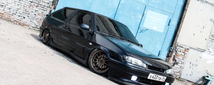 Лада 2113 черная тонированная