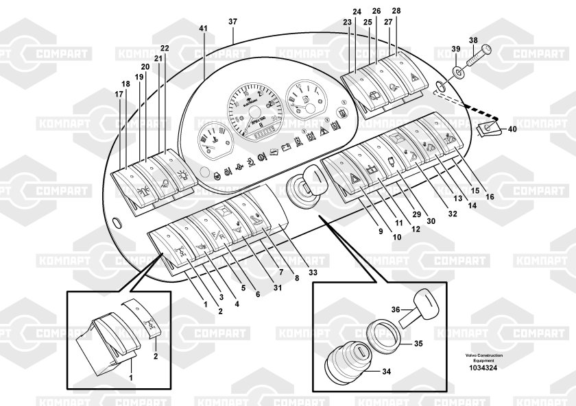 Панель приборов индикаторы Вольво bl71