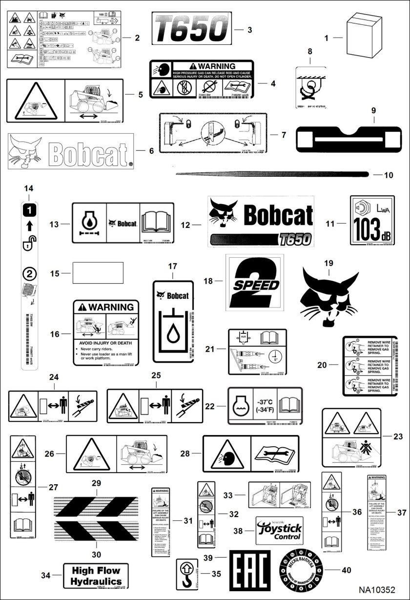 Наклейки на Bobcat s530