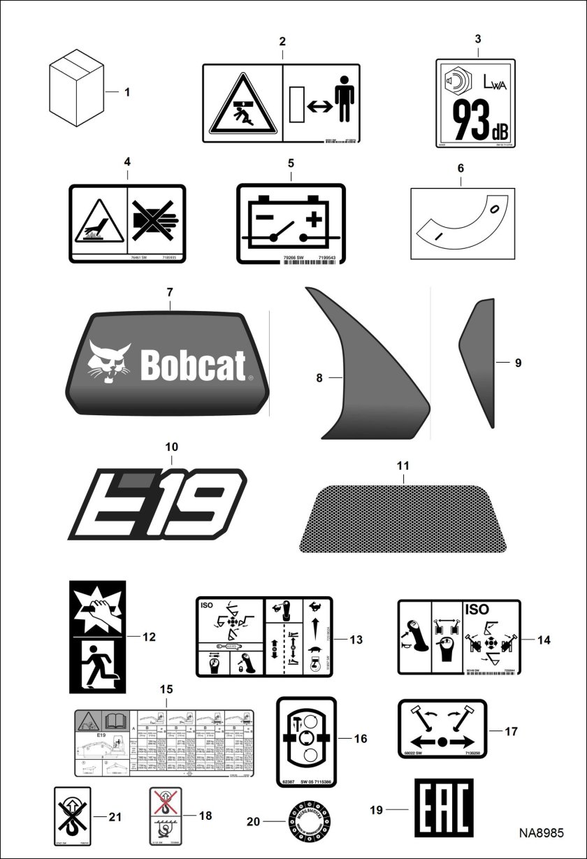 Наклейки Bobcat