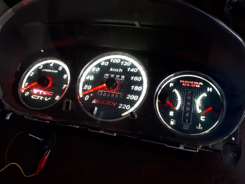 Пересвет приборки Honda CRV rd1