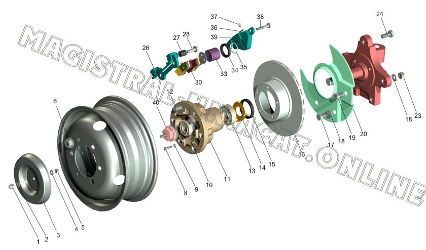 Ступица переднего колеса Газель 3302 схема