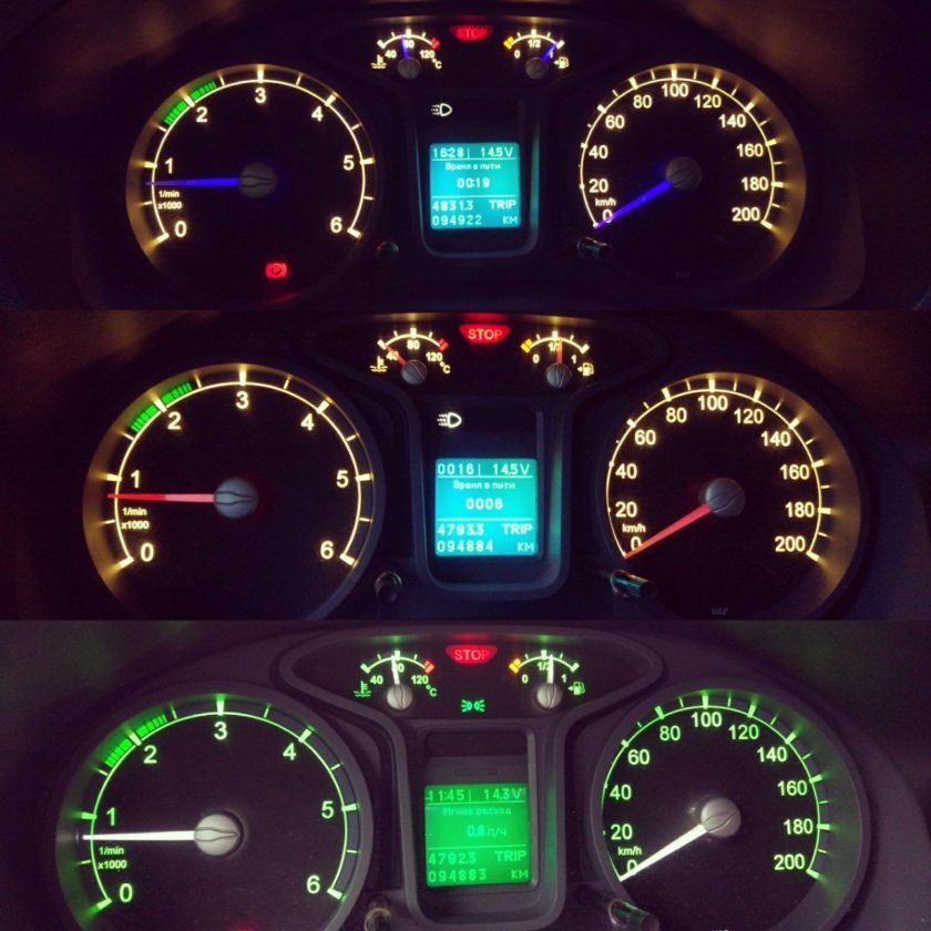 Лампочки на панели приборов Газель Некст