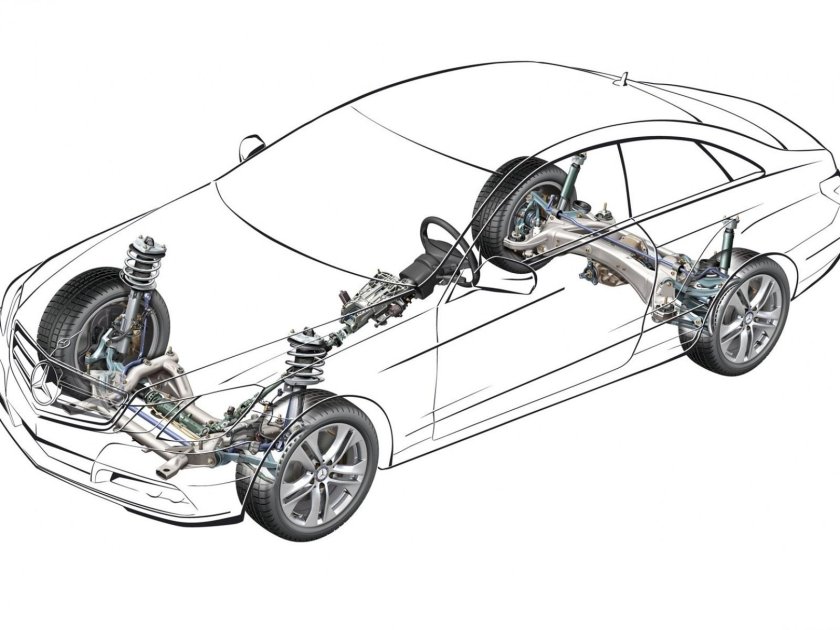 Подвеска Мерседес w212 подетально