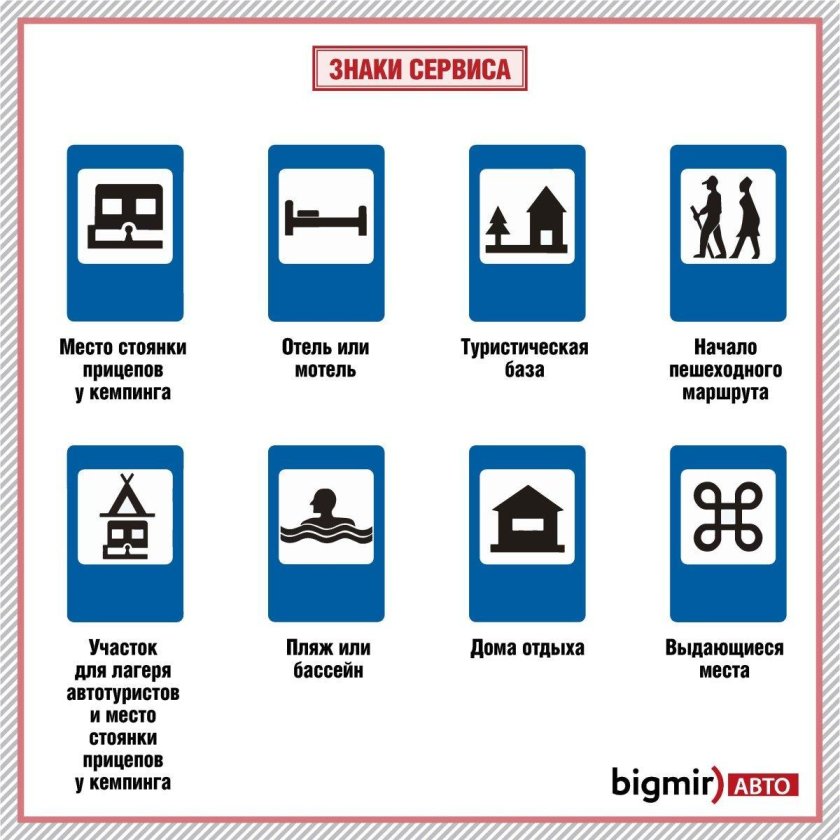 Знаки сервиса ПДД