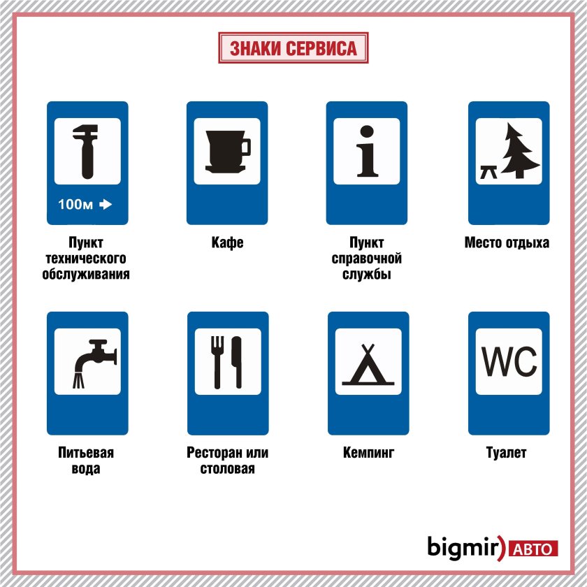 Знаки сервиса