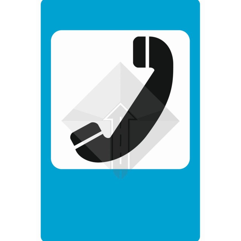 Дорожный знак телефон