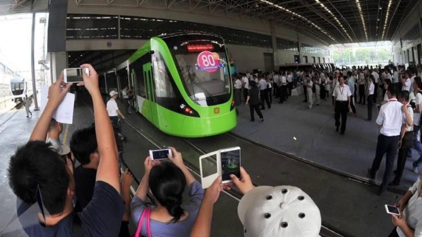 Трамвай в Китае