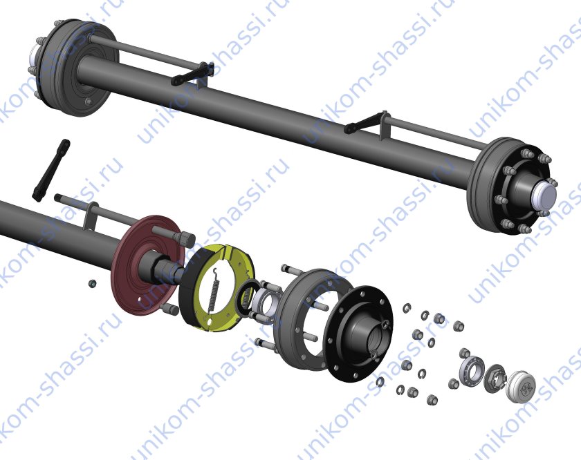 Ось тракторного прицепа 8302е-05