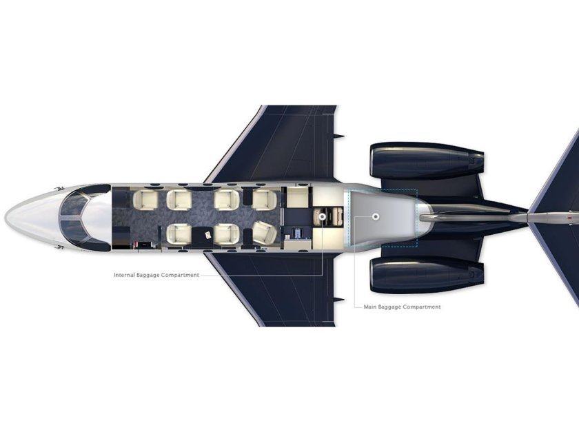 Embraer Legacy 450 салон