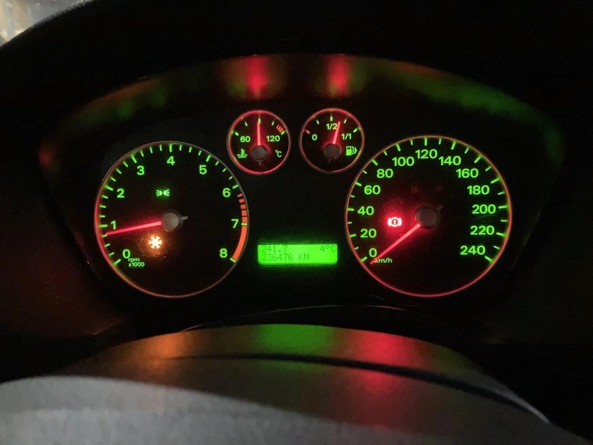 Форд фокус 2 приборная панель ночью