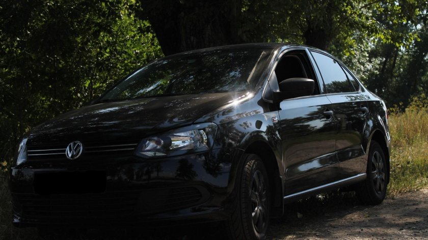 Volkswagen Polo sedan 2012 черный