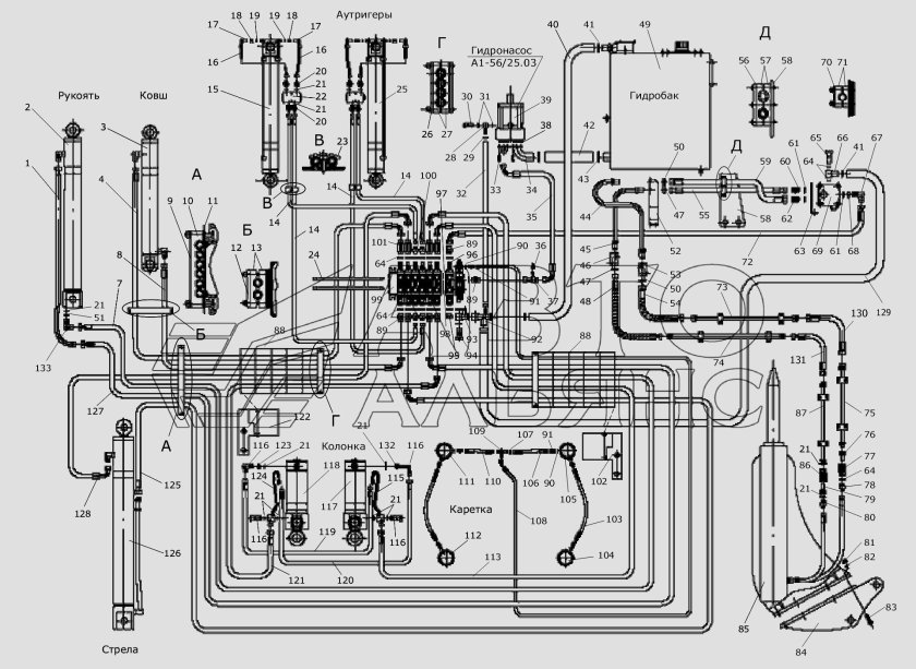 ДЭМ 114 экскаватор Гидрораспределитель