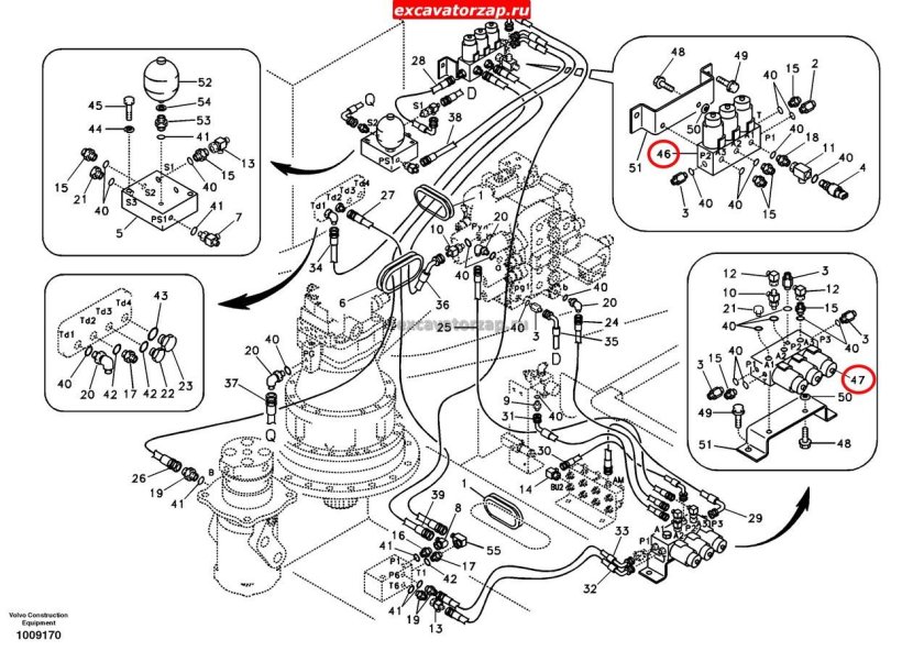 Гидравлическая система экскаватора Вольво 210
