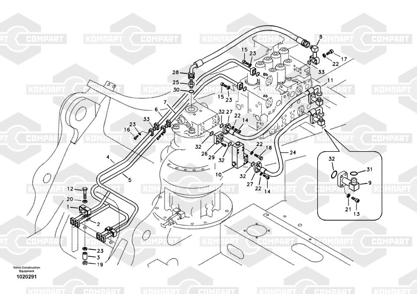 Гидравлическая система экскаватора Вольво 210