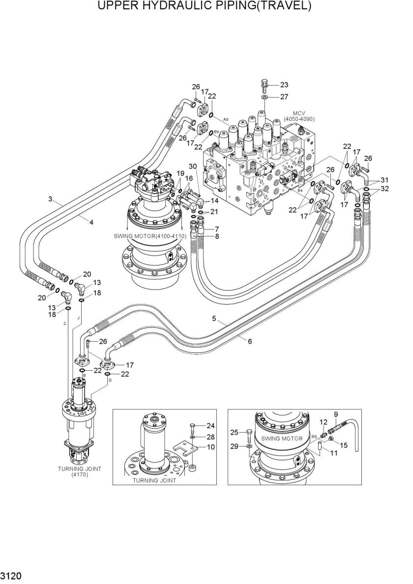 Hyundai r170w-7 схема гидравлики