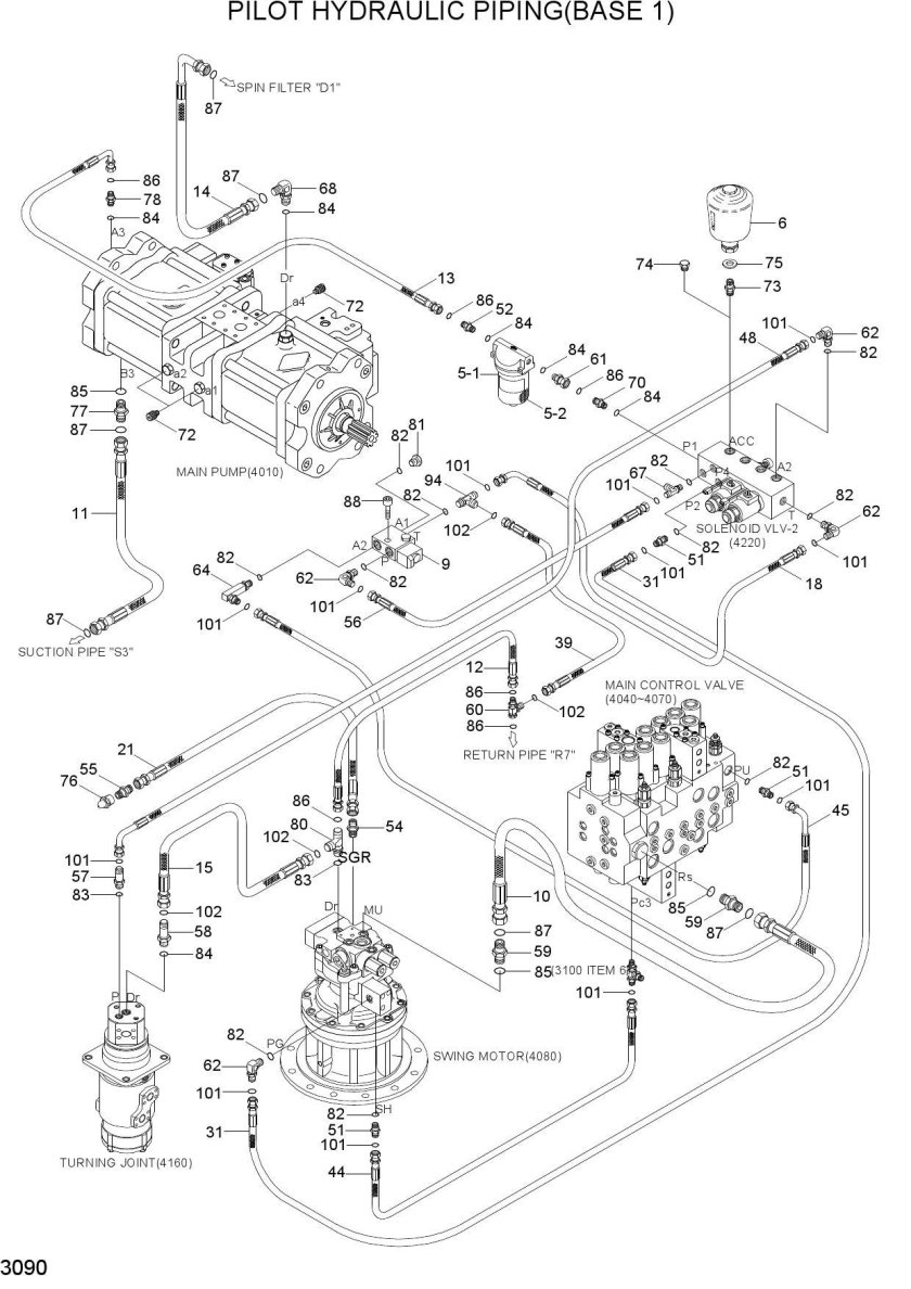 Соленоид распределителя гидравлического экскаватора Хундай 250