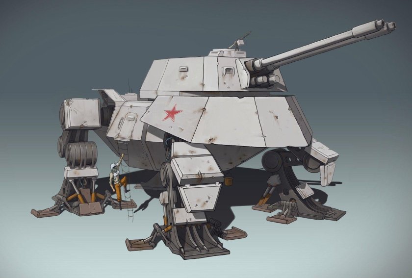 Шагоходы дизельпанк арт