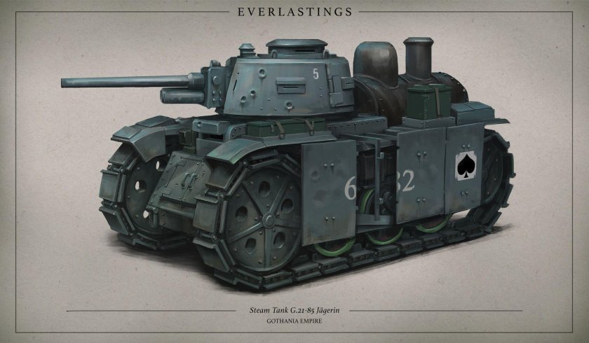 Паровой танк дизельпанк