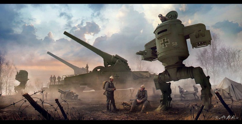 Дизельпанк шагоход СССР