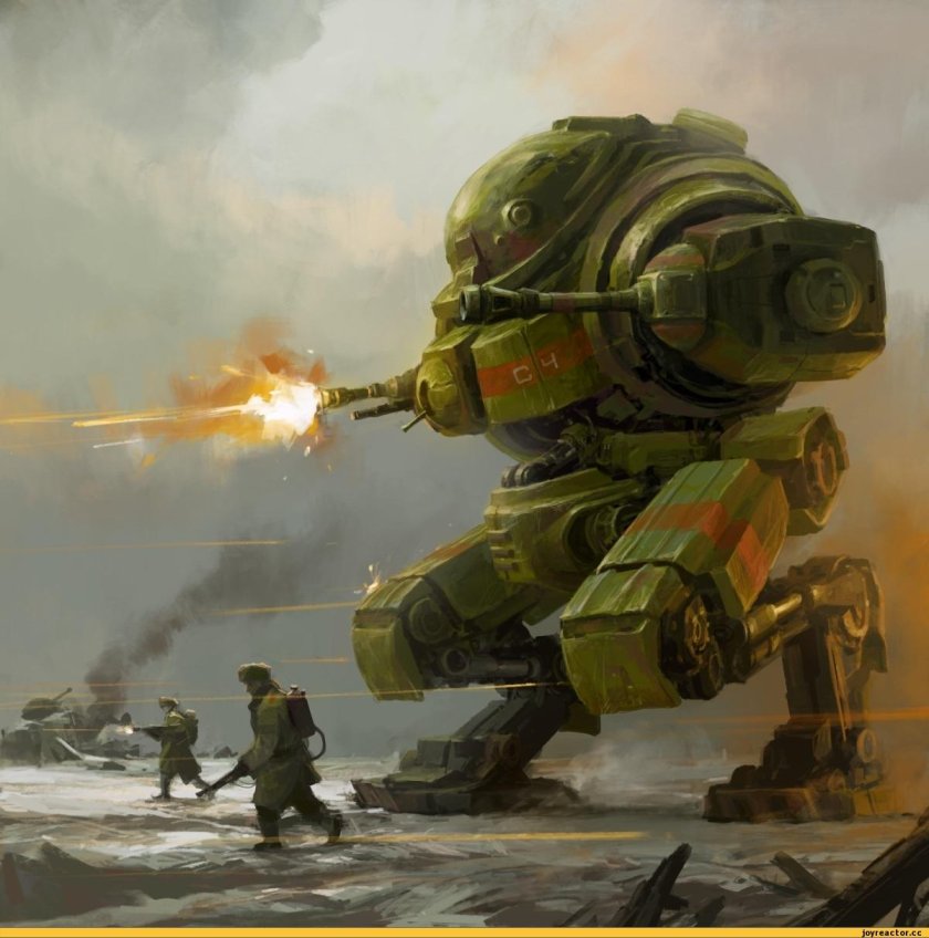 Дизельпанк шагоход СССР