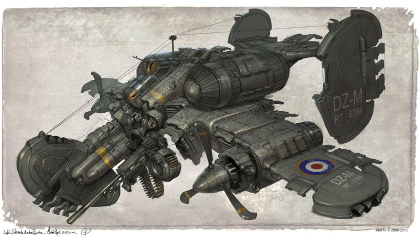 Дизельпанк оружие концепт