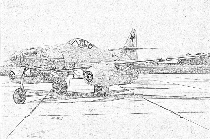 Военный самолет рисунок