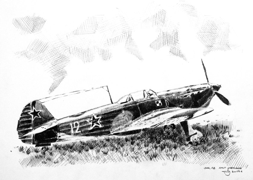 Самолет ВОВ рисунок