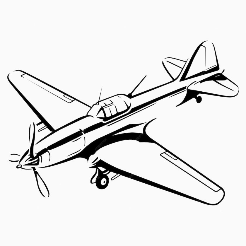 Самолет векторное изображение