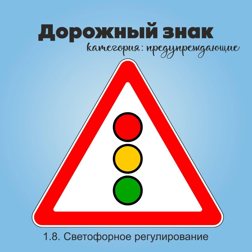 Дорожные знаки светофорное регулирование